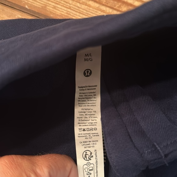 Lululemon Navy Pullover with Gold Zipper - Picture 3 of 3